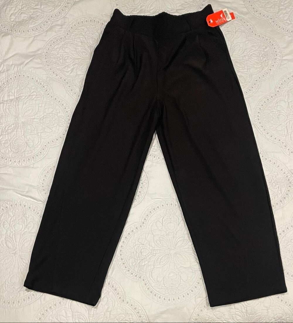 Maze Collection Black Soft Dress Pants 2X Stretchy New